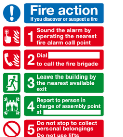 Fire safety and exit signs by Natfire Company Kenya for emergency evacuation guidance.