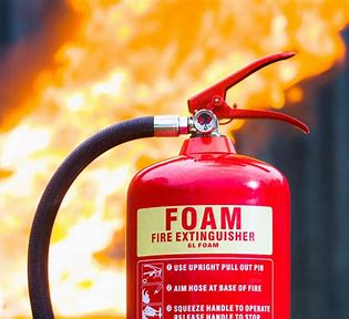 Foam fire extinguisher from Natfire Company for flammable liquid fires.